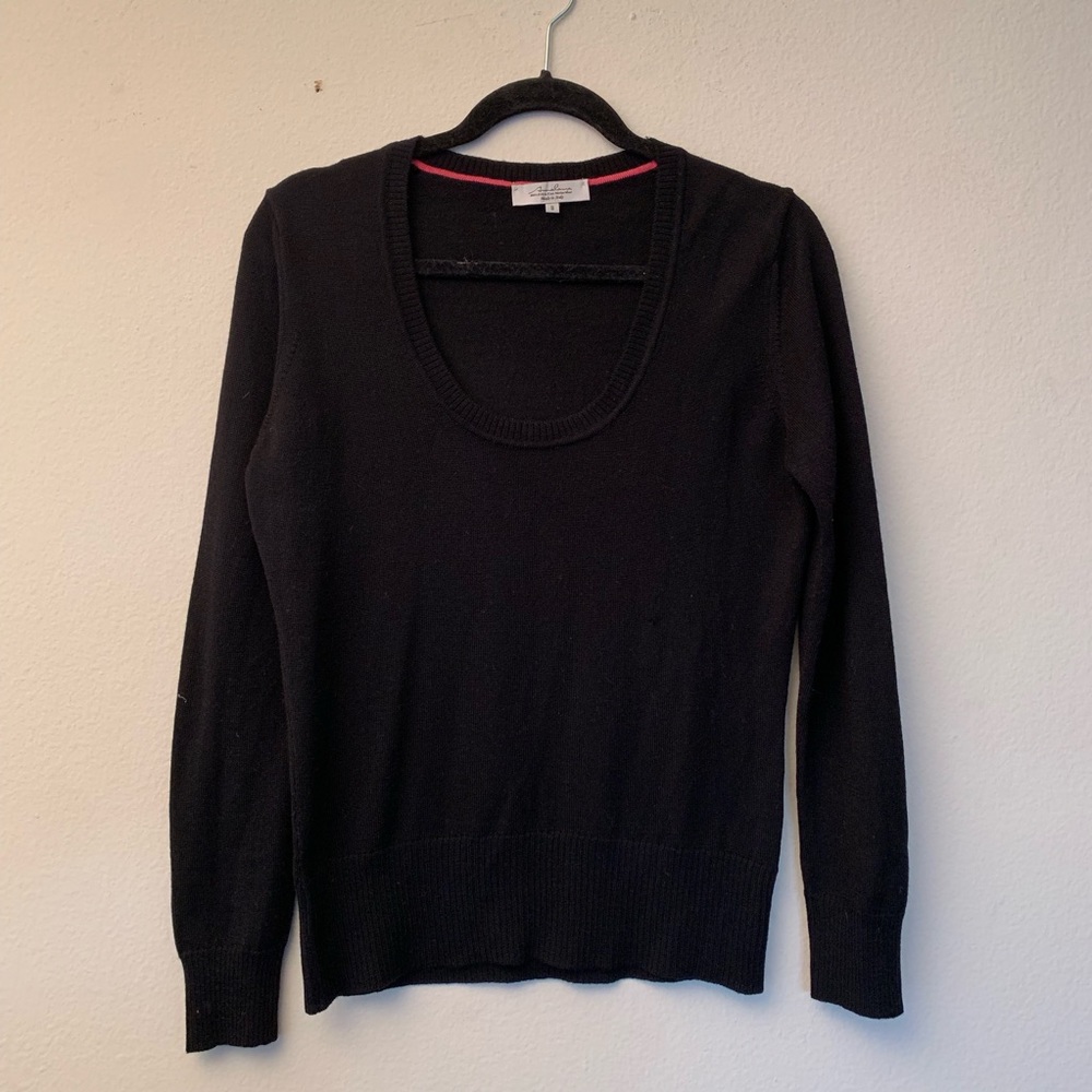 anna laura wool low scoop neck sweater